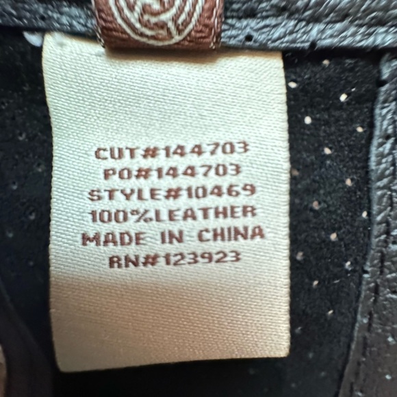 XCVI Perforated black Leather Motorcycle Vest Sleeveless Racerback in W’s small - Picture 6 of 7